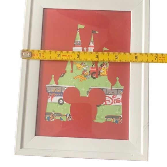 New Disney Castle Framed Silouette Mickey Minnie Goofy Americana - Picture 10 of 11